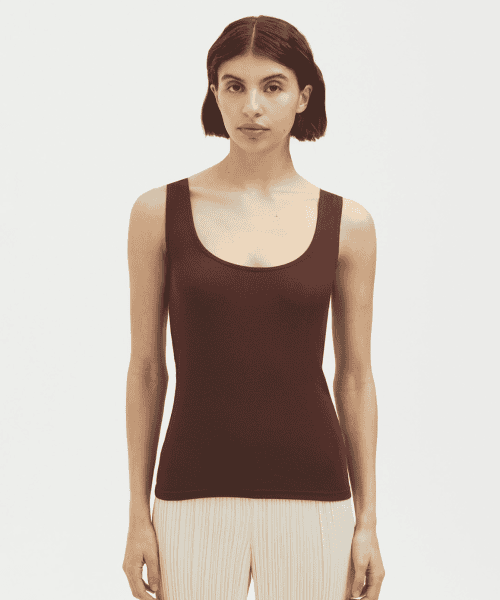 Ribbed Chestnut Tank Top